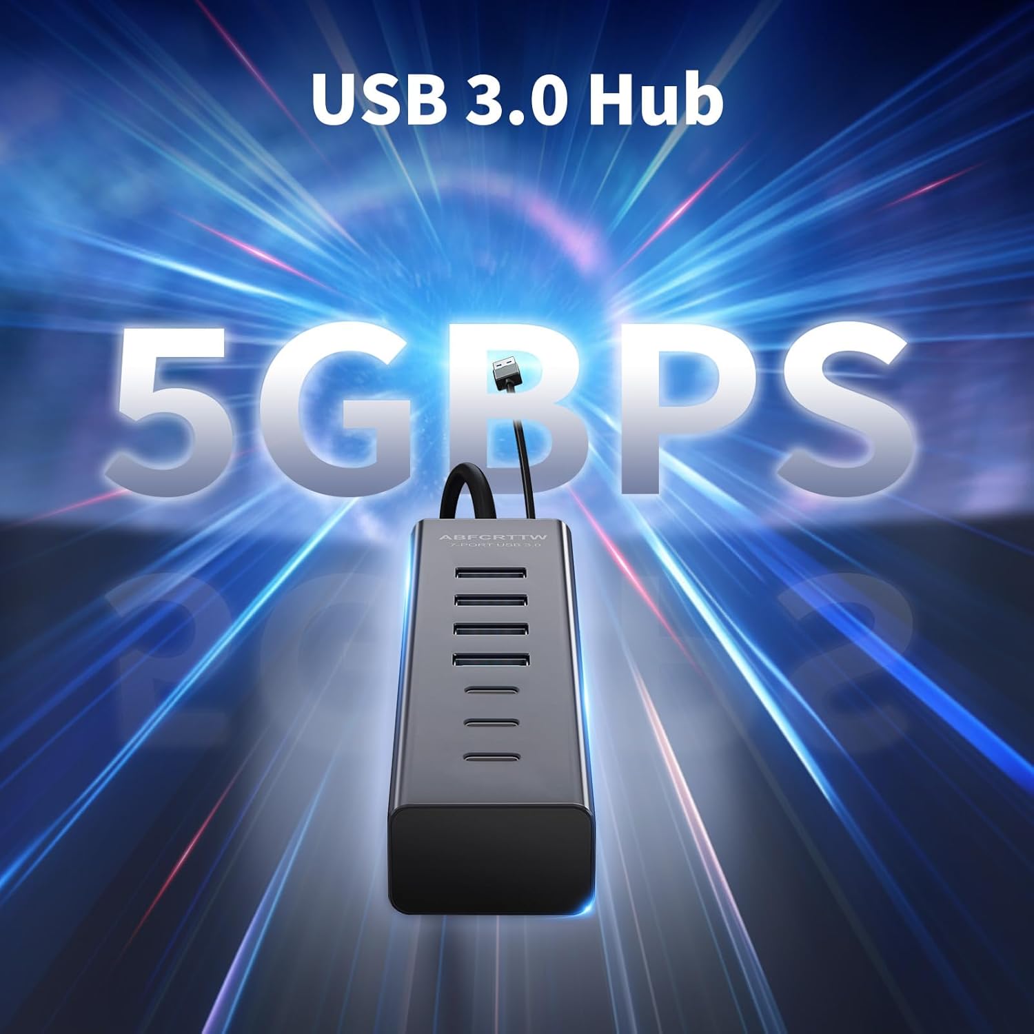 Thumbnail 1 de 7-Port USB Hub 3.0 120 cm 🖥