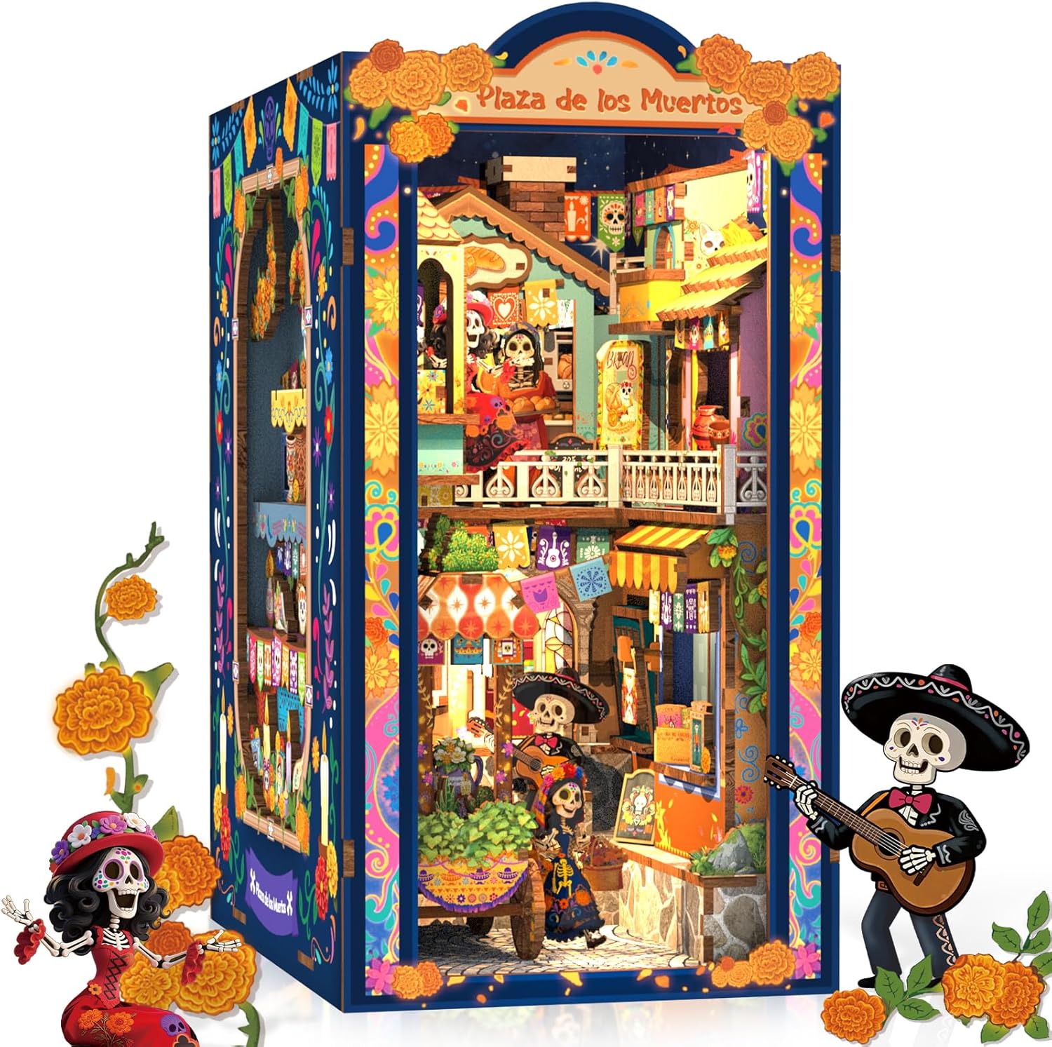 Detalle de CUTEBEE Book Nook Kit - Plaza de Los Muertos Edition