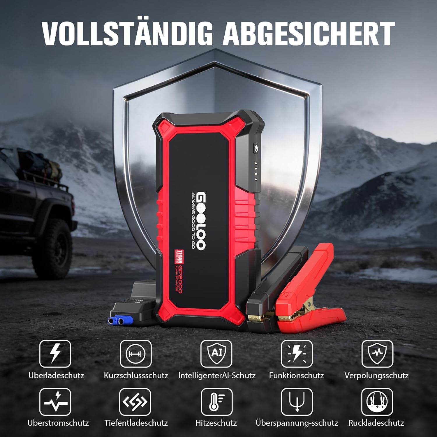 Thumbnail 6 de GOOLOO GP2000 2000A Starthilfe Powerbank für Pkw