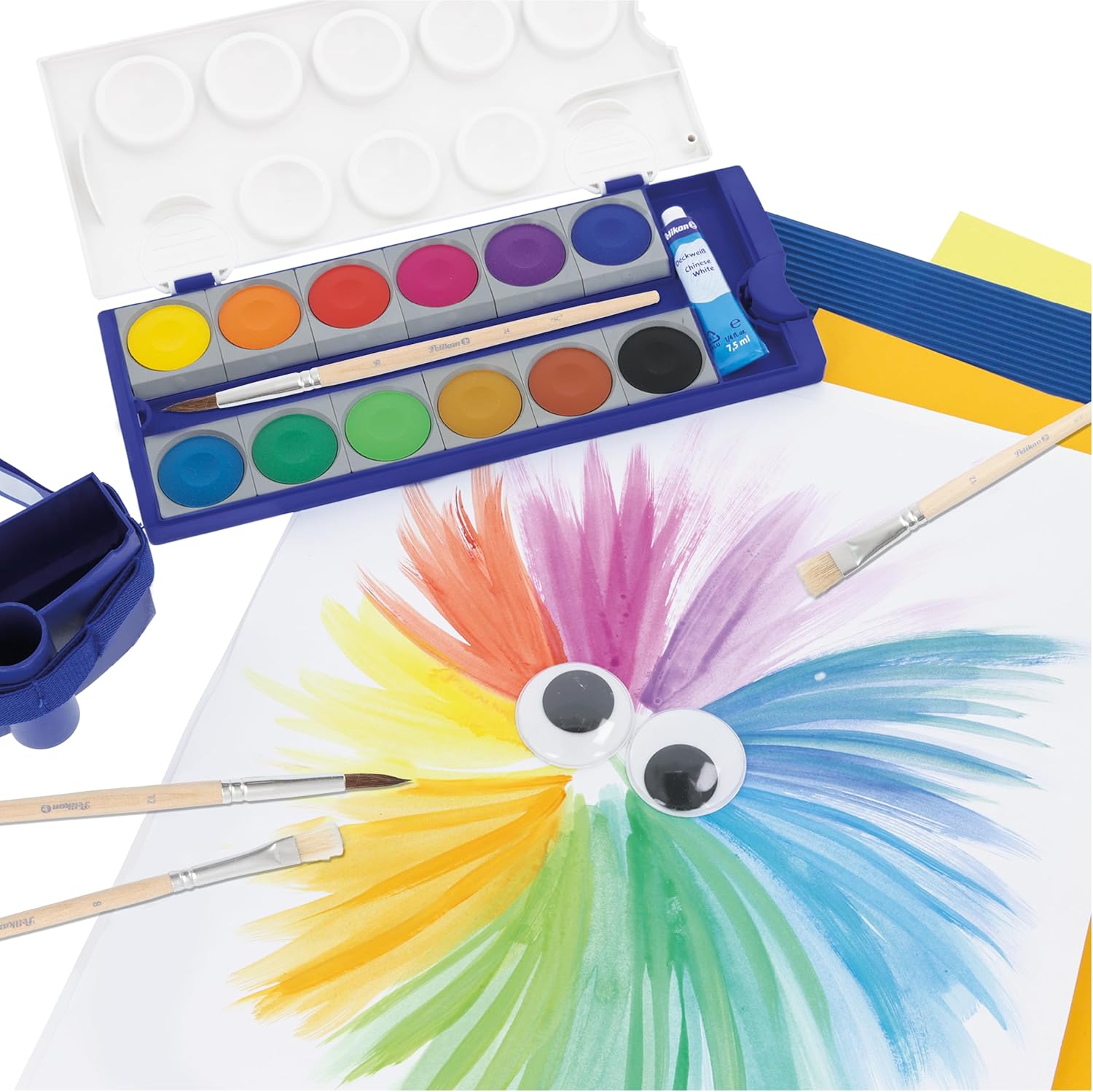Thumbnail 4 de Pelikan Pinsel Starter-Set (10-teilig) mit 5 Haar- und 5 Borstenpinseln für Schule & Studium