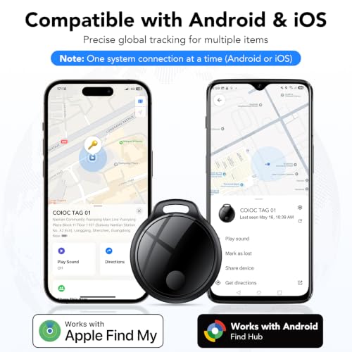 Detalle 2 de Smart Tag 4 Pezzi per Android e iOS di coioc – Tracker Bluetooth con suono 120 dB, IP67, senza abbonamento