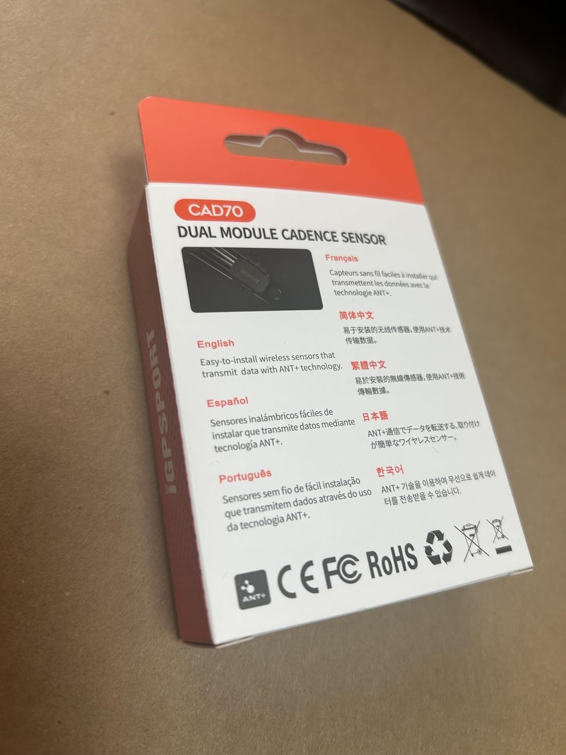 Thumbnail 3 de iGPSPORT SPD70: Sensore di velocità ANT+ e Bluetooth per ciclocomputer, montaggio senza magneti