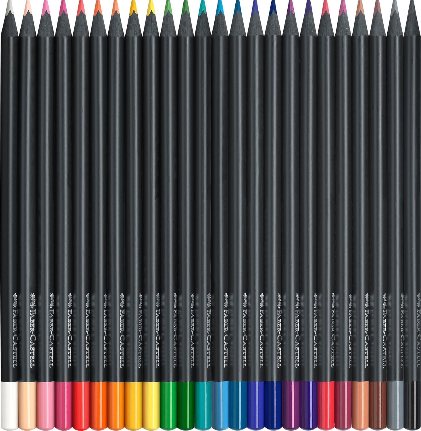Thumbnail 1 de FABER-CASTELL 116424 Black Edition – Crayons de couleur 24 couleurs, ergonomiques et résistants