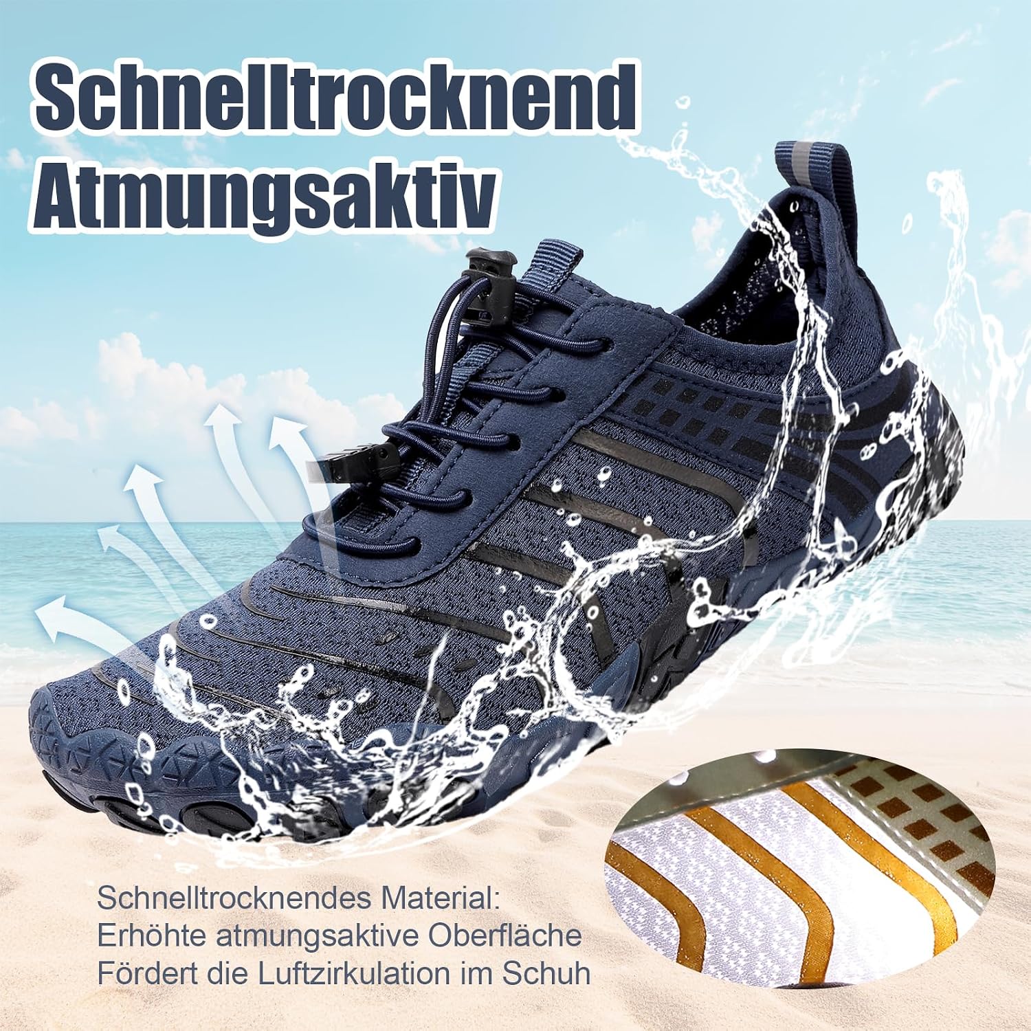 Detalle de Barefoot Shoes Quick Dry Aqua Shoes: Lightweight Water Shoes for Summer Adventures