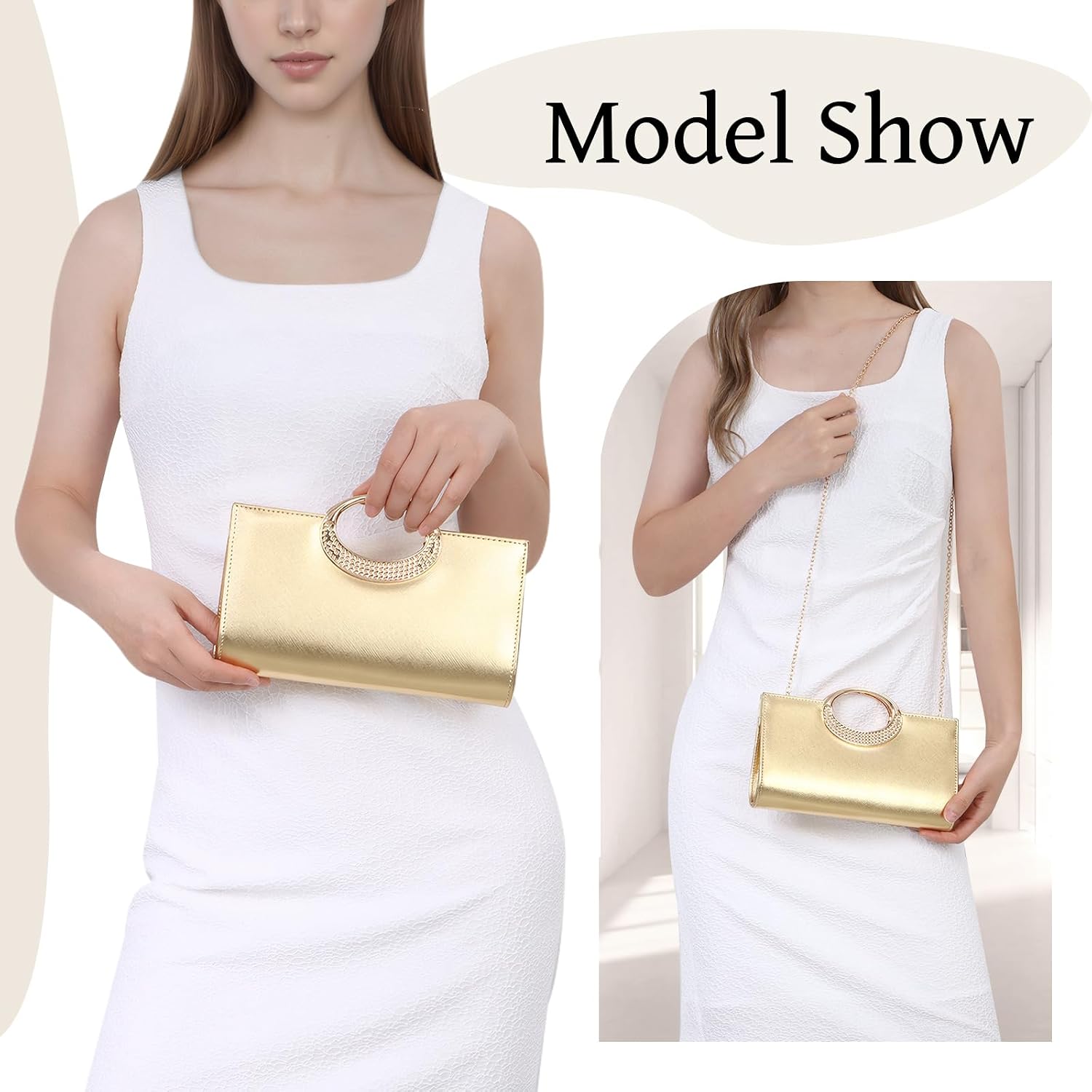 Detalle 2 de EVEOUT PU Leder Clutch Tasche