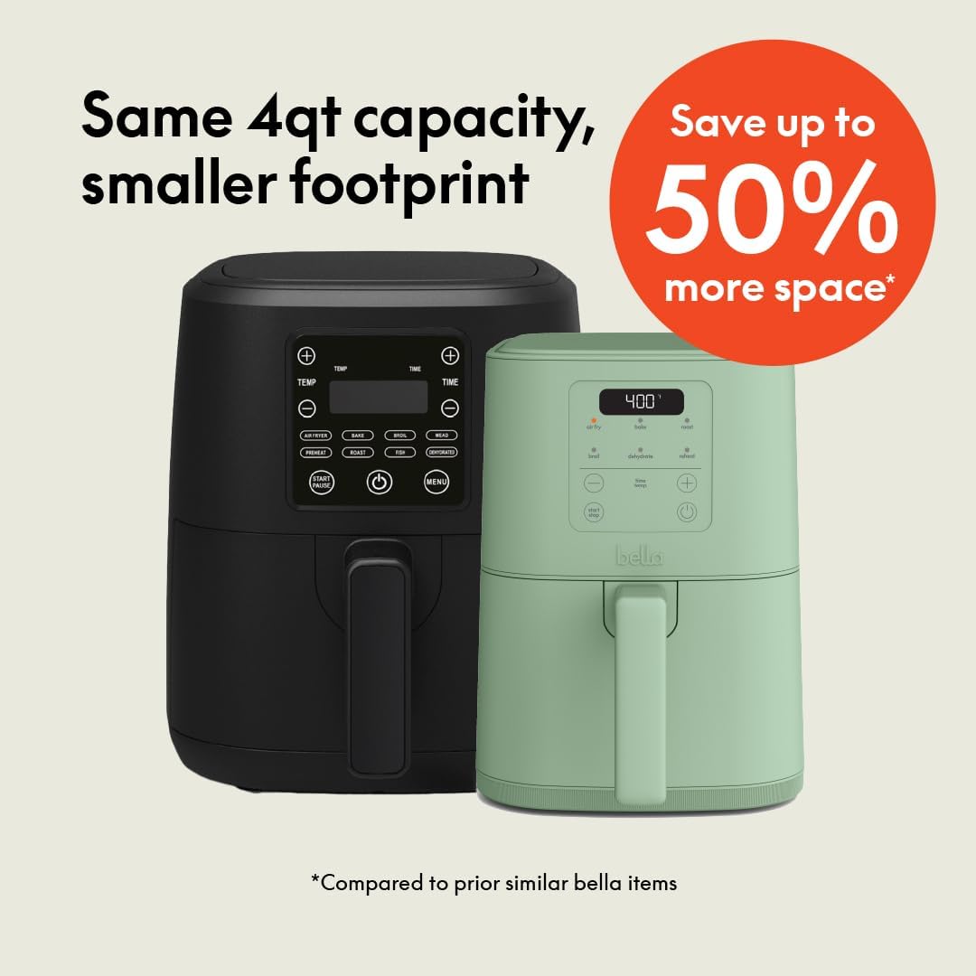 Thumbnail 1 de bella 4Qt Slim Air Fryer with Fits-anywhere Kitchenware in Seaglass