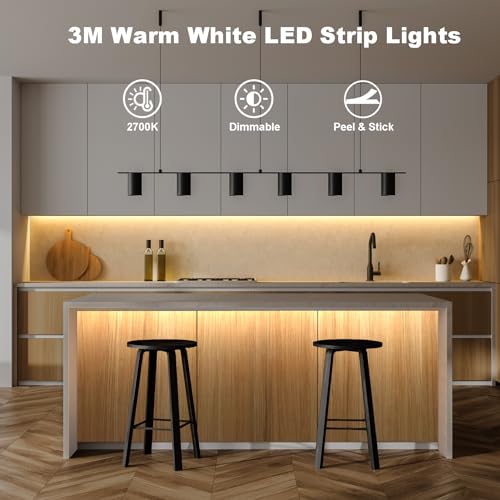 Detalle 2 de CCILAND 3M 90 LED Battery Strip Lights with Remote 8 Modes Timer