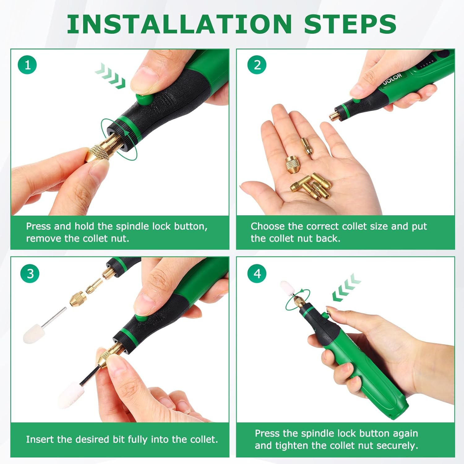 Thumbnail 5 de Uolor Mini Cordless Rotary Tool 20,000 RPM
