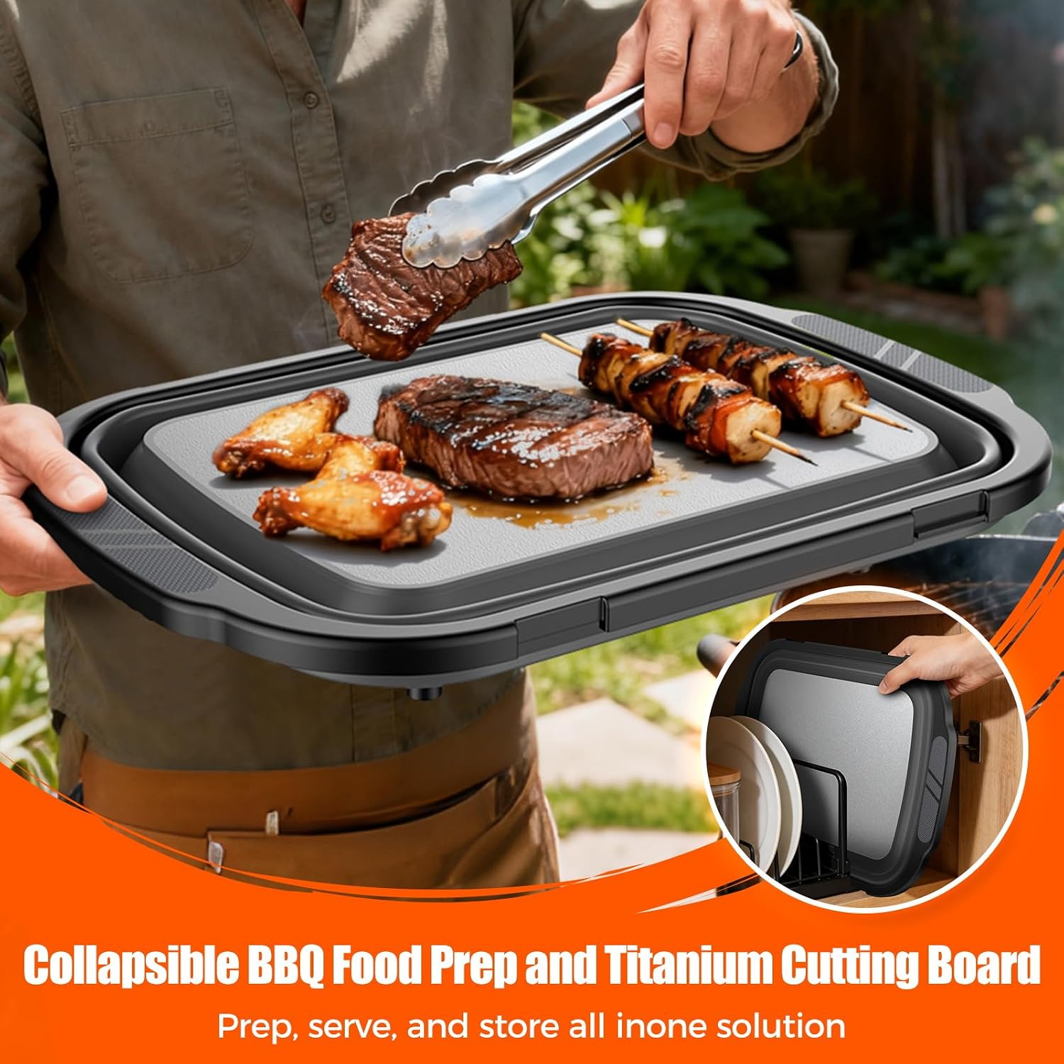 Thumbnail 3 de Foldable Titanium Prep Tub with Cutting Board — 5.3 Gallons / 20 L