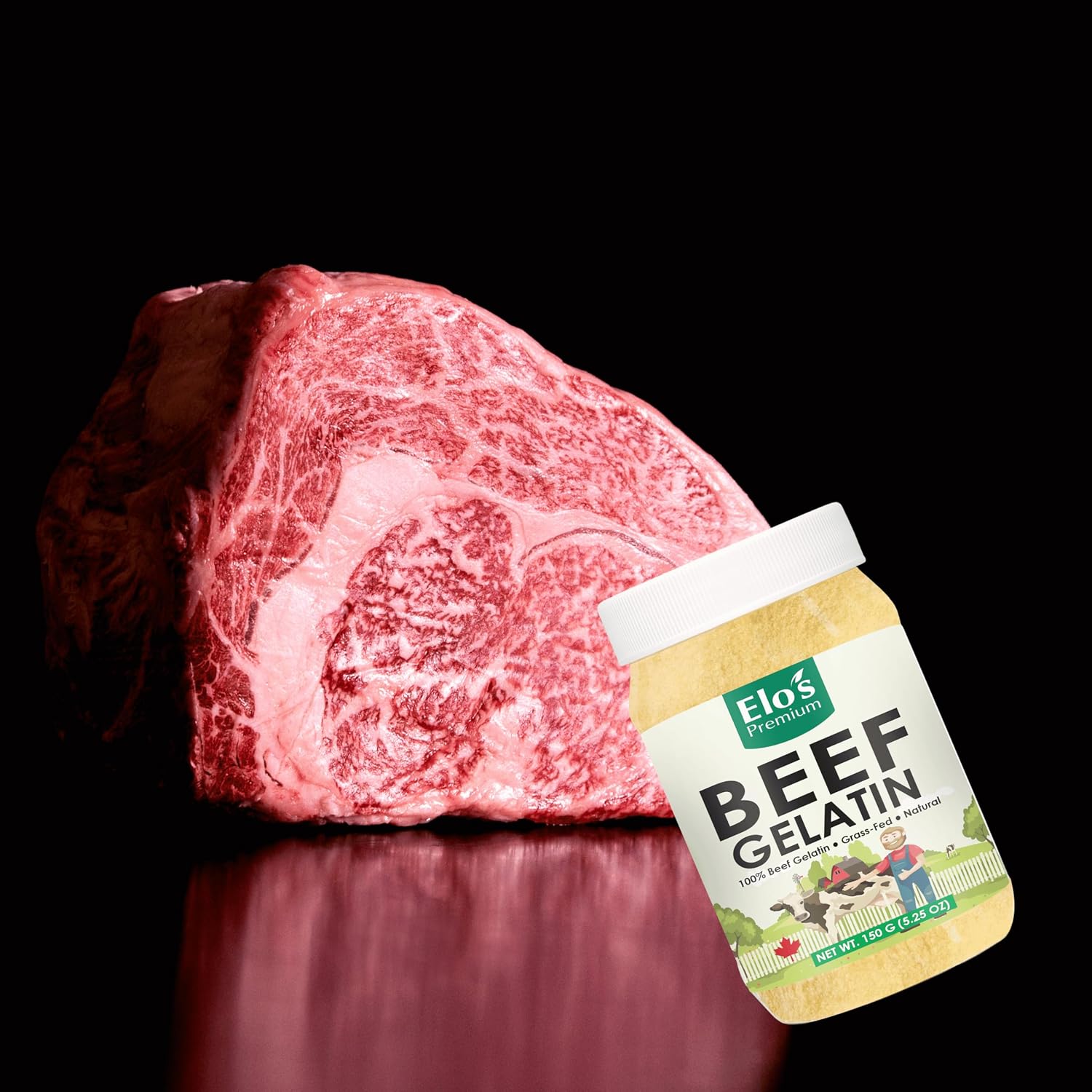 Detalle de Elo’s Premium Beef Gelatin Powder, 150 g, Grass-Fed and Unflavoured
