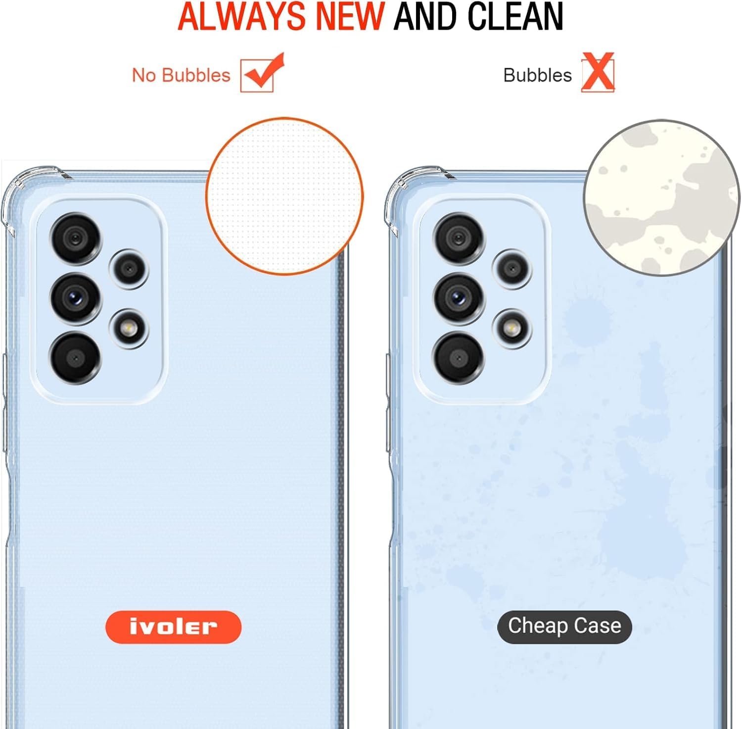 Thumbnail 5 de ivoler Coque Galaxy A53 5G avec 3 Protecteurs d'Écran et TPU Transparent – Design fin et Protecteur complet