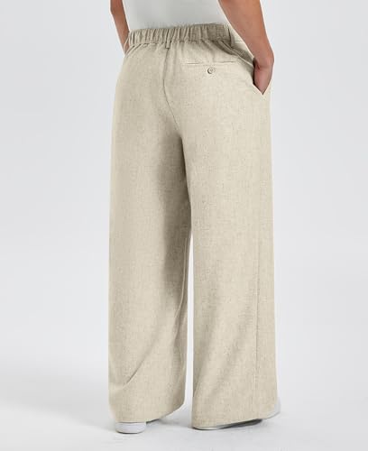 Detalle de FEDTOSING Mens Baggy Dress Trousers: Wide Leg Linen Pants for Everyday Streetwear