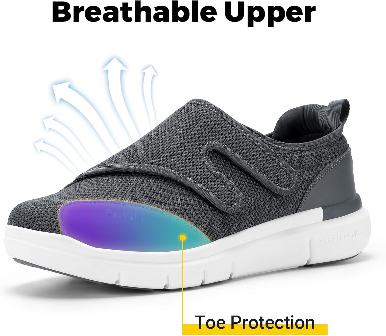 Thumbnail 4 de FitVille Scarpe Diabetici da Uomo Extra Large: comfort e supporto per piedi gonfi e neuropatia