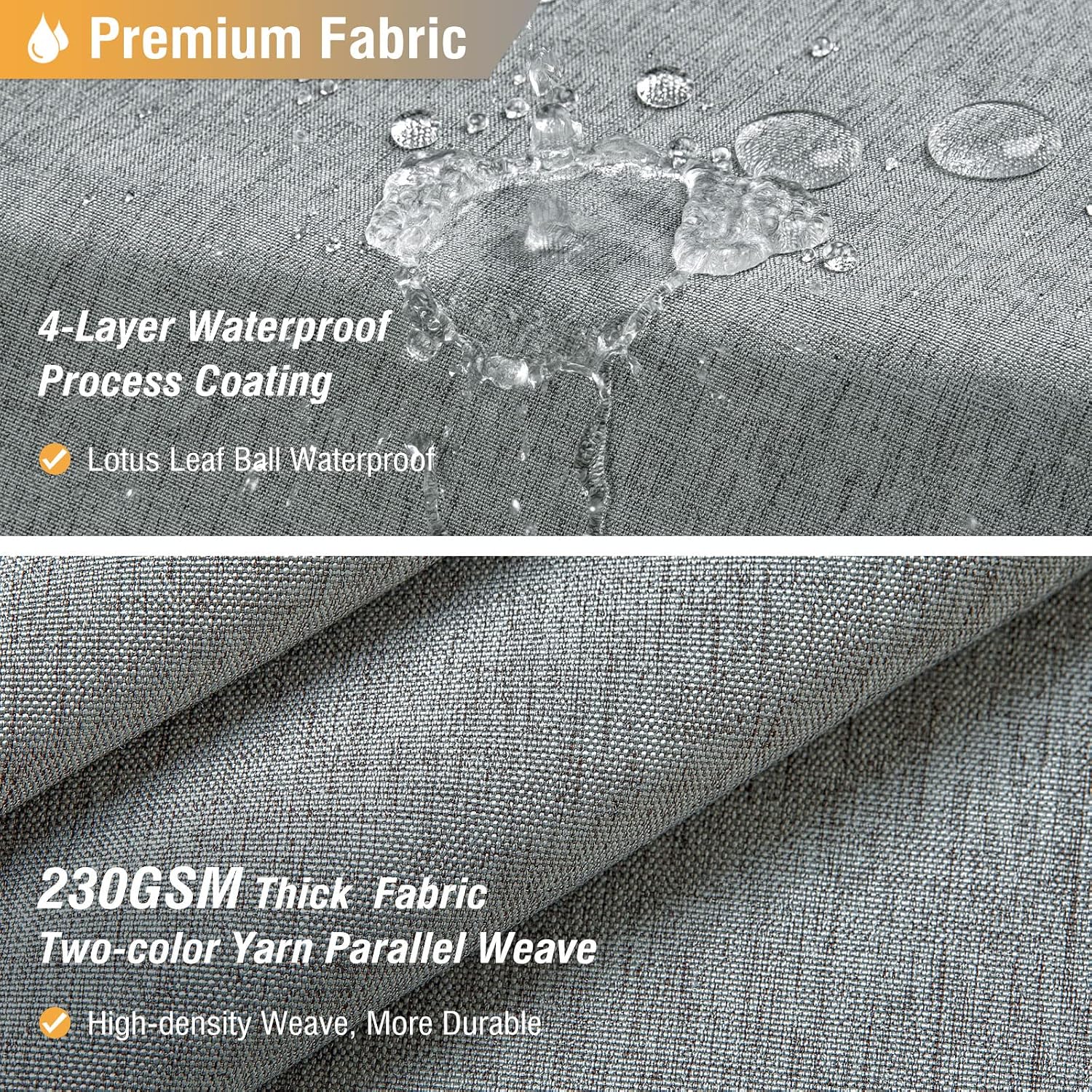 Thumbnail 1 de BTTN Grey Fabric Shower Curtain W72xH72