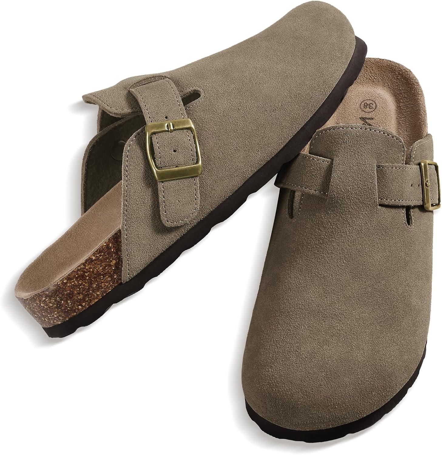 Thumbnail 5 de KIDMI Genuine Suede Clogs for Women with Cork Footbed and Arch Support