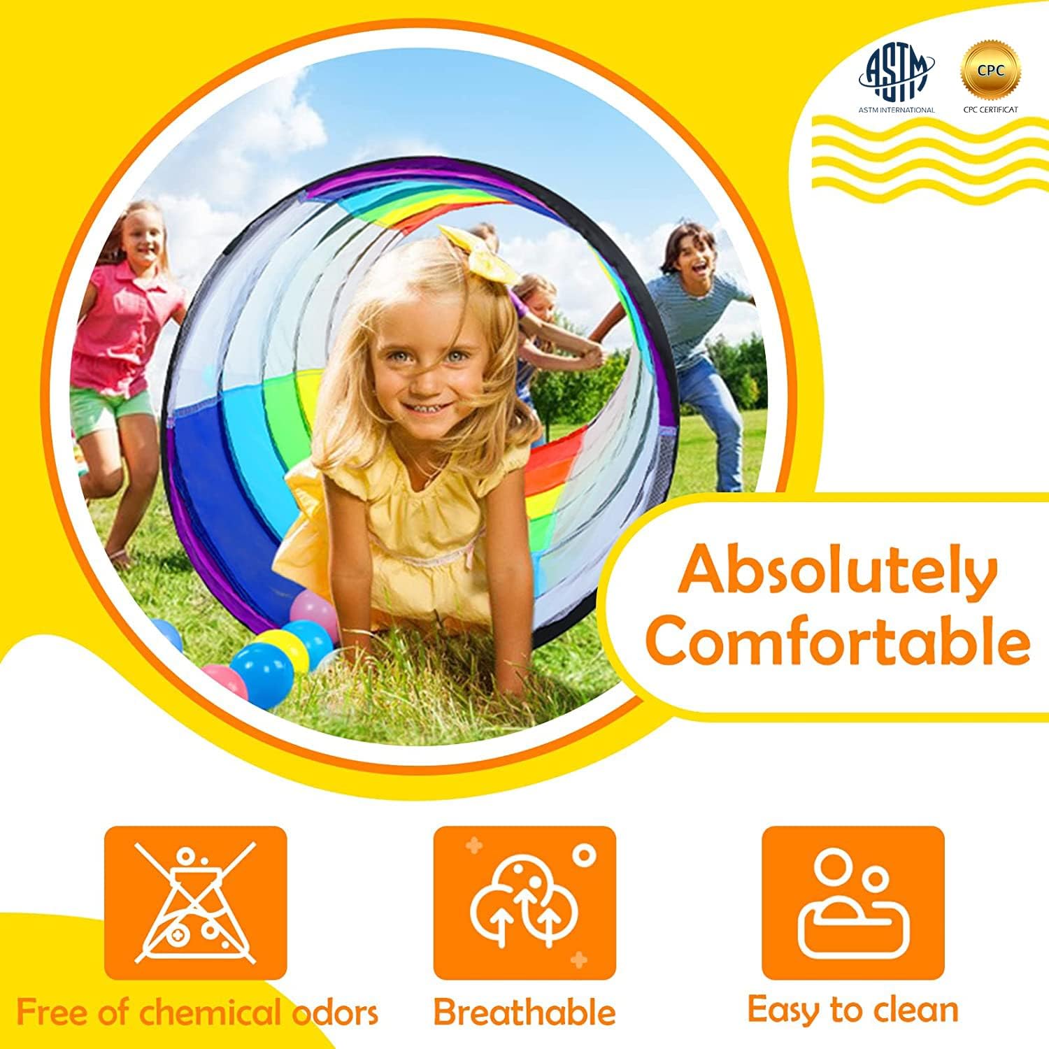 Detalle 1 de Kids Play Tunnel Tent for Toddlers — Pop‑Up Crawl Tunnel