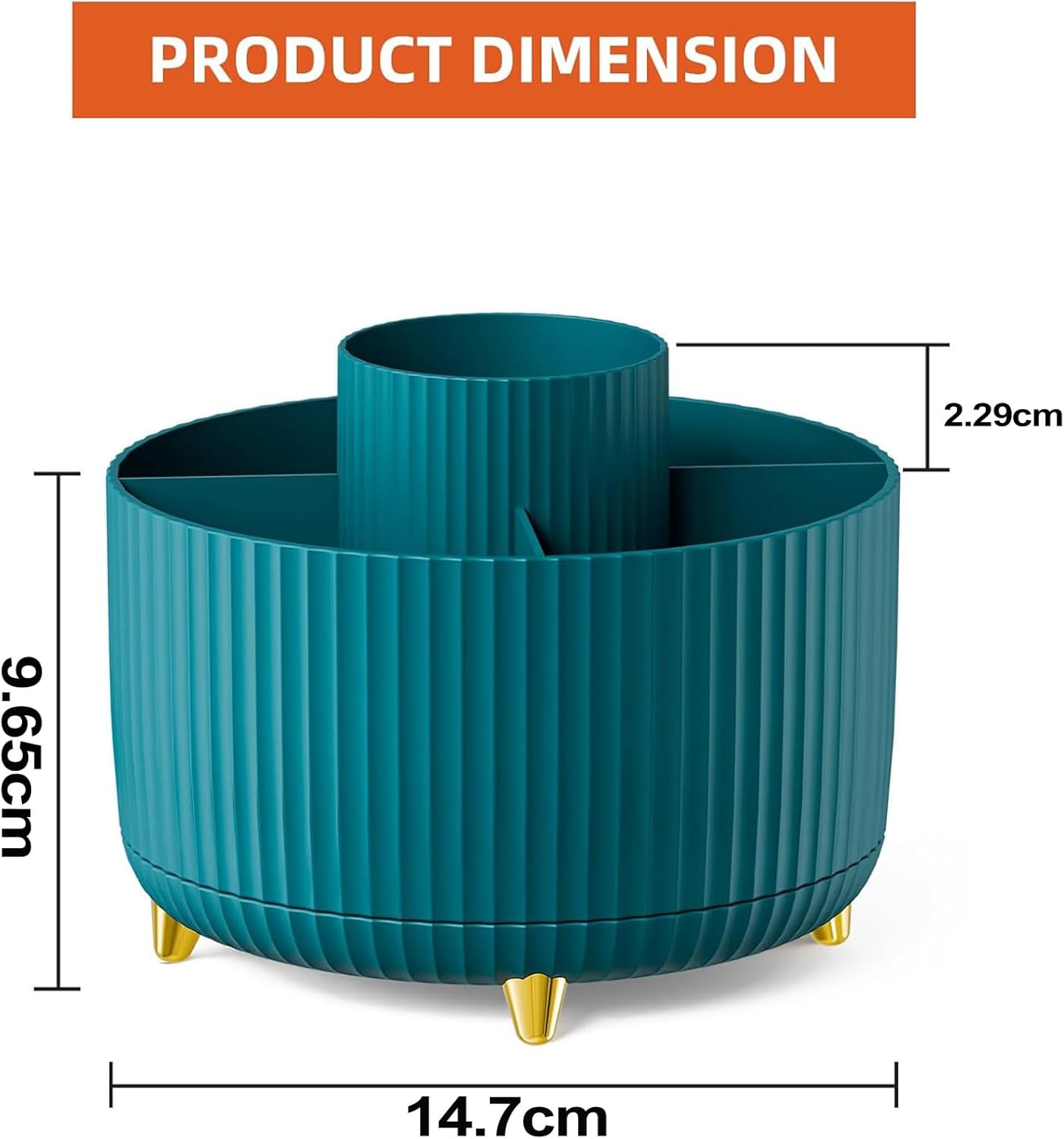 Thumbnail 2 de Marbrasse 360° rotating desk organiser with 5 compartments ✏