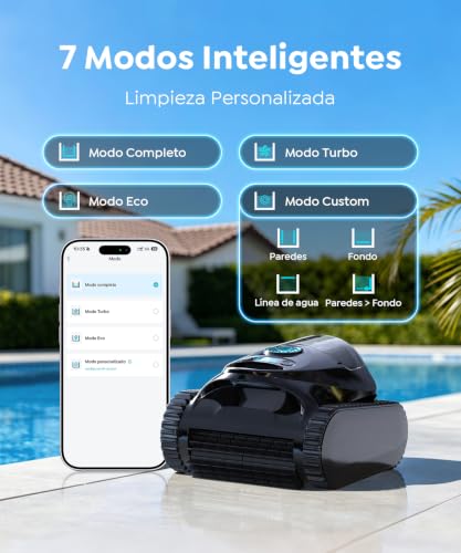 Detalle de BRINBO C1 Robot Piscina: Limpiafondos y Paredes con Navegación Inteligente