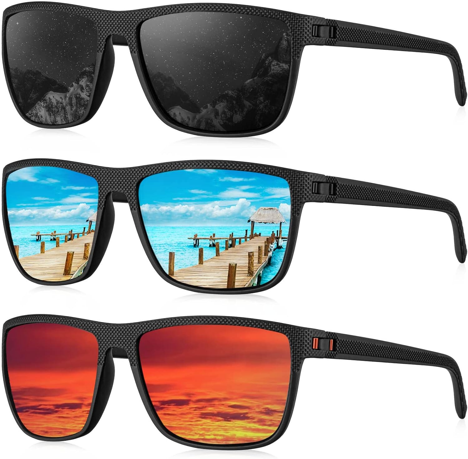 Detalle de KALIYADI Polarized Sunglasses for Men UV Protection 🕶
