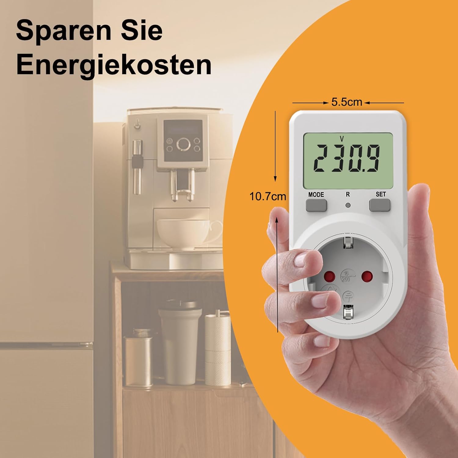 Thumbnail 4 de NOVKIT Stromzähler für Steckdose – Energiekostenmessgerät mit Speicherfunktion (230V / 16A / 3.680W)