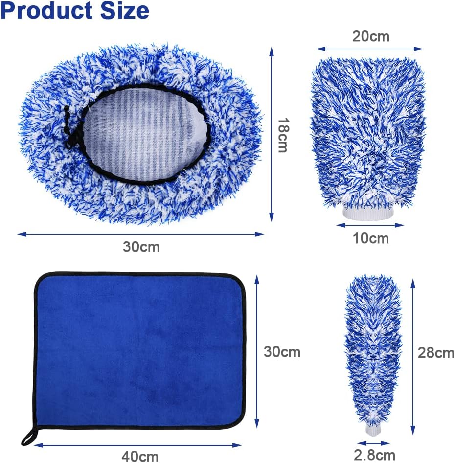 Detalle de URAQT Brush Cover-Satz für SB-Bürsten: Schonende Autowäsche mit Mikrofaser-Komplettset
