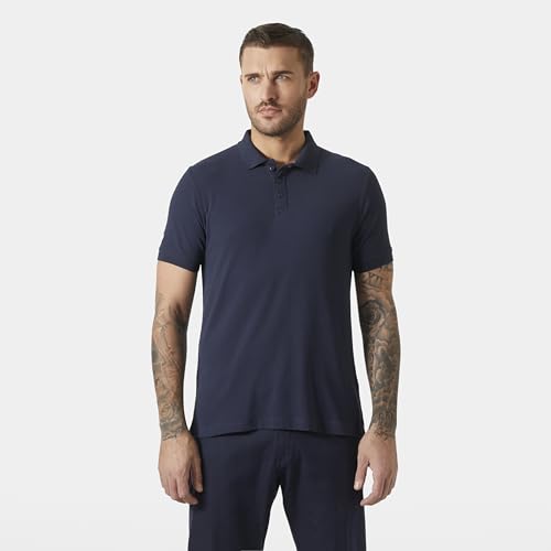 Thumbnail 2 de Helly Hansen Hombres Crewline Polo Azul Marino (XL) — polo de rendimiento con secado rápido