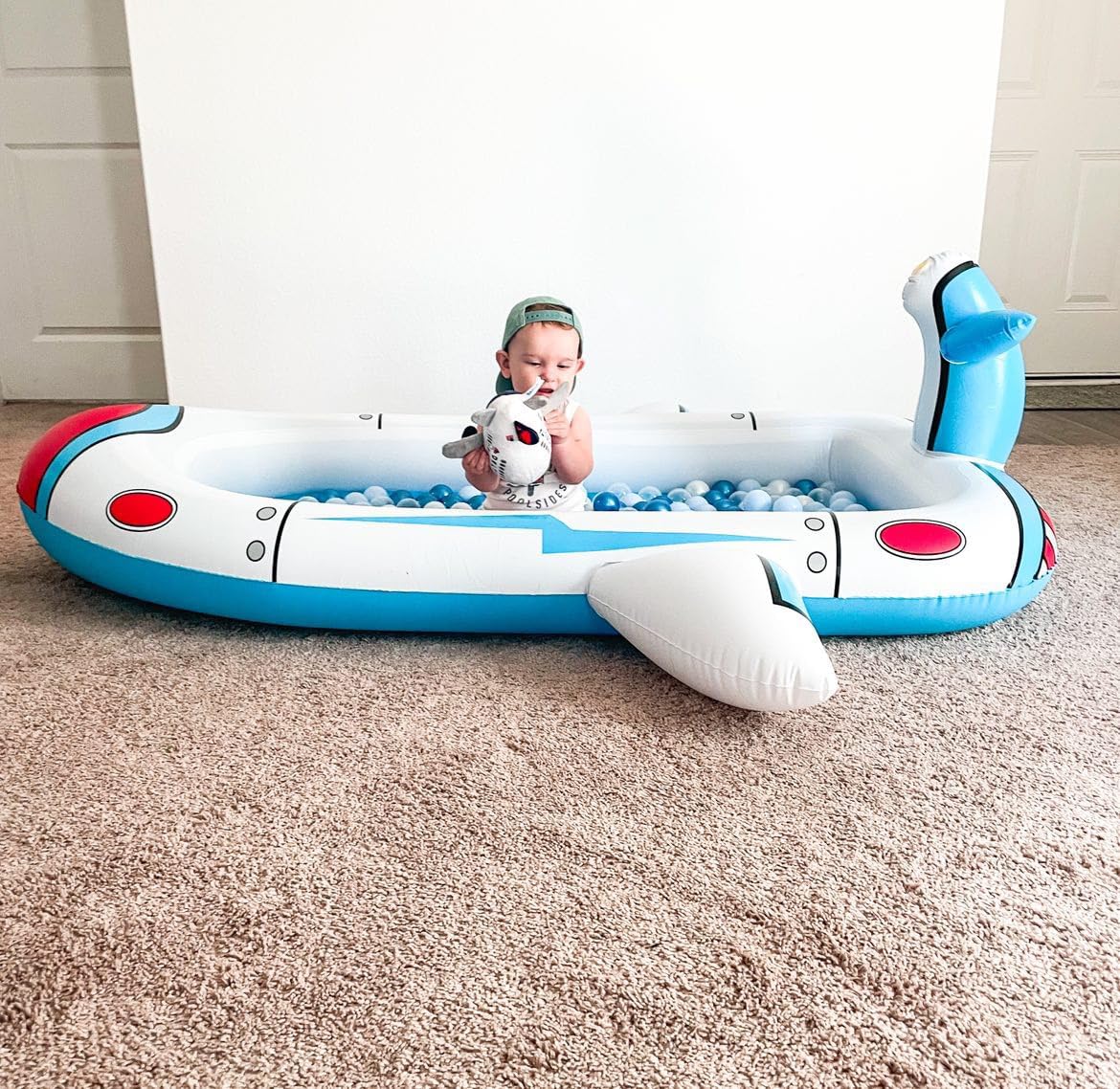 Detalle 2 de Kiddie Pool for Toddlers 3-in-1 Splash Pad (68 in) — Inflatable Sprinkler Water Play Mat for Kids Ages 4–8