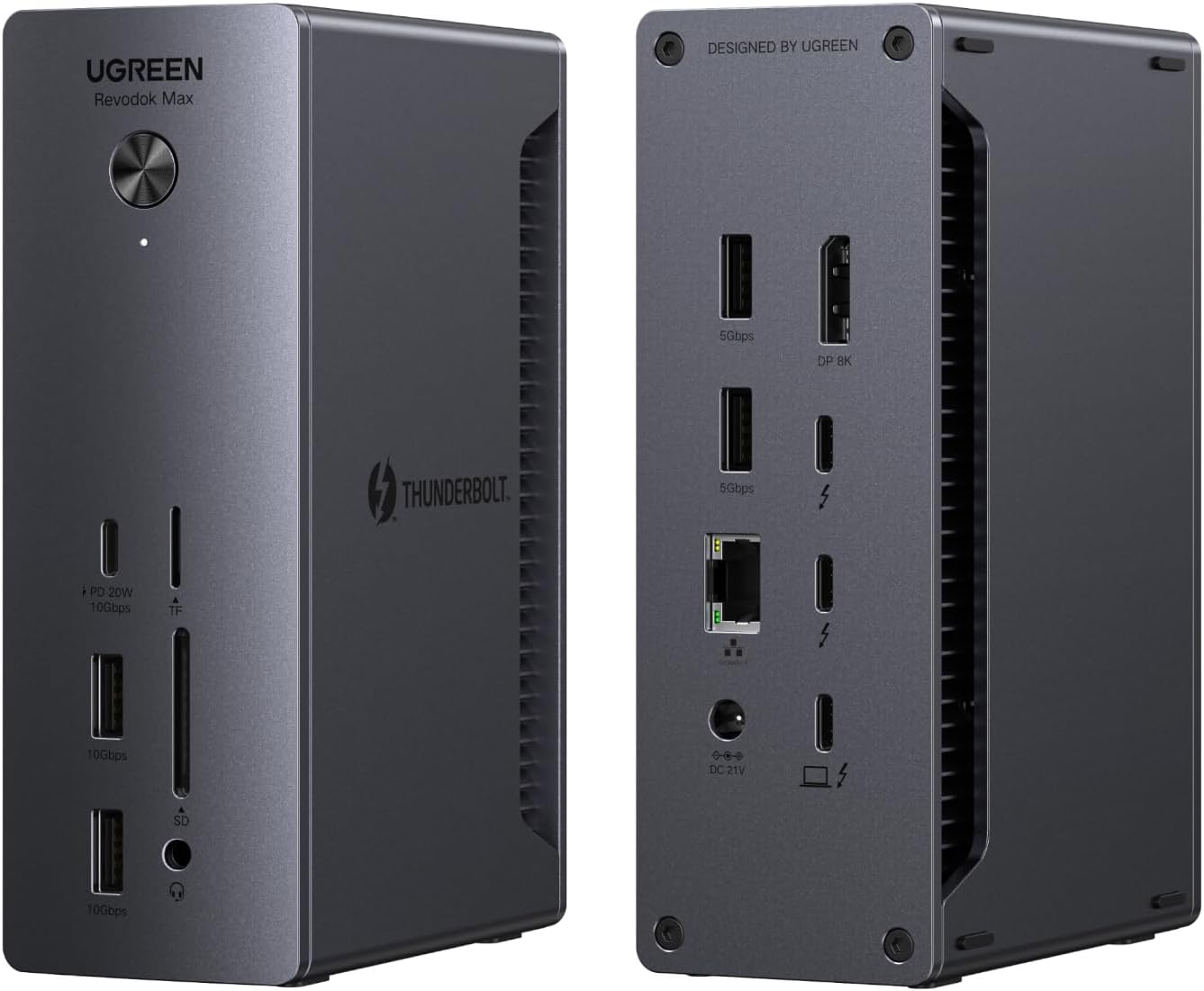 Detalle de UGREEN 13-in-1 Thunderbolt 4 Dock (40Gbps) with 90W Charging for Laptops