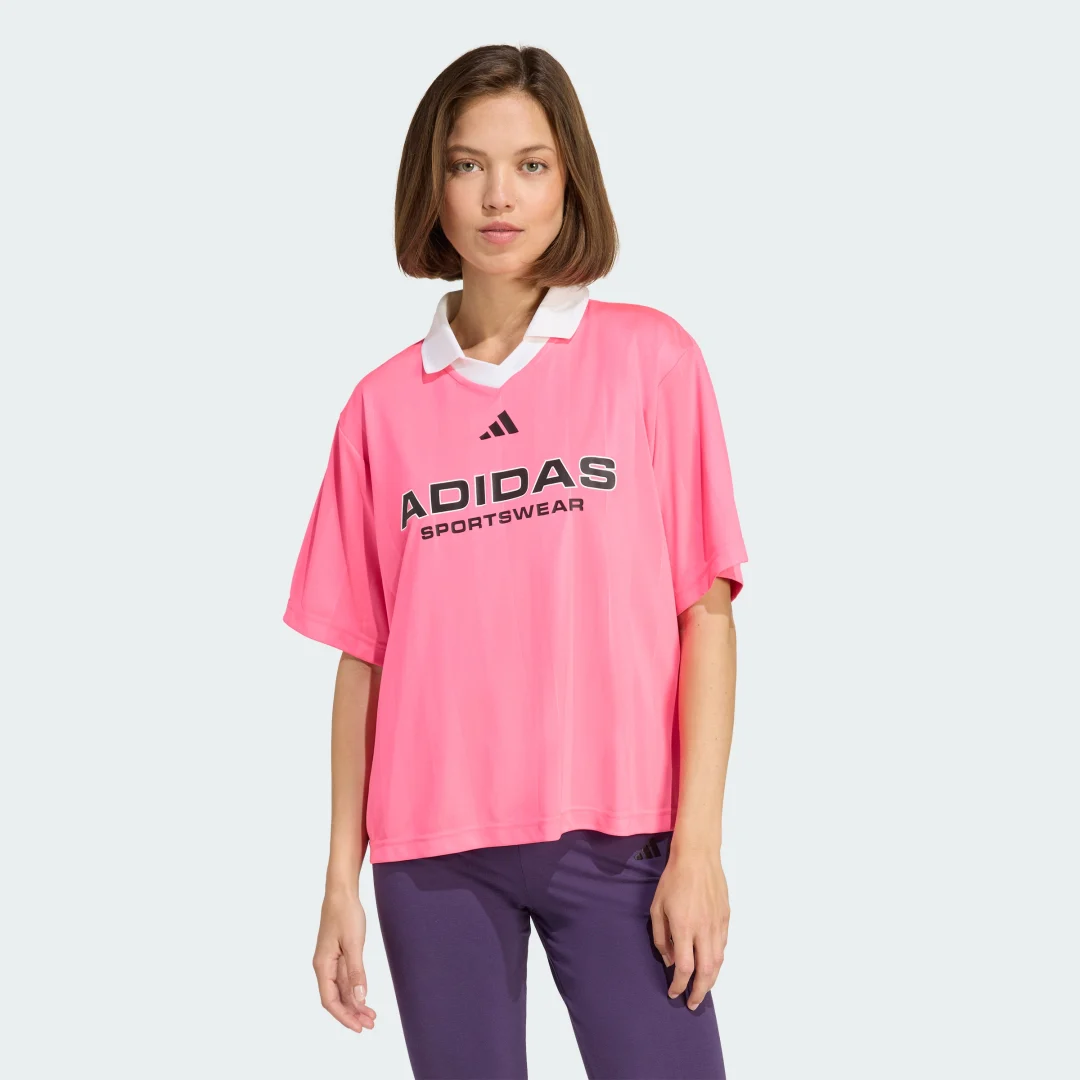 Detalle de Polo Tiro Rosa de Adidas | polo clásico para entrenamiento y ocio