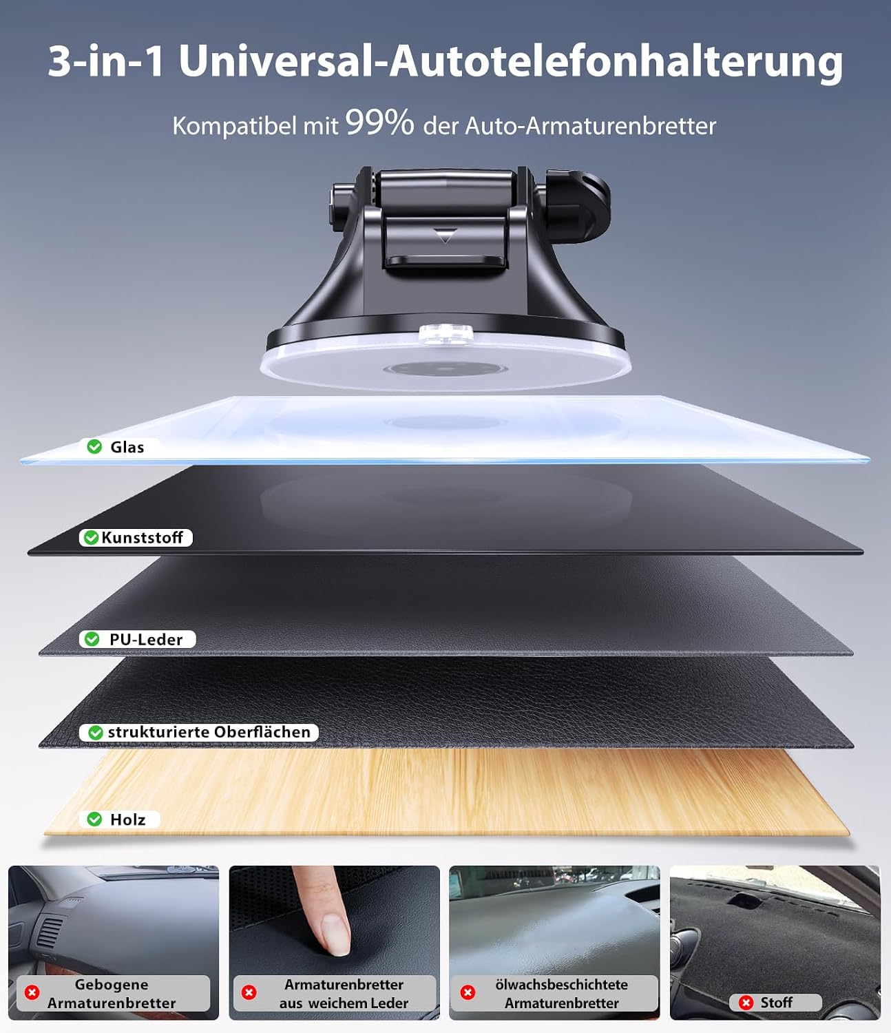 Thumbnail 5 de Miracase 2026 Handyhalterung Auto 360°
