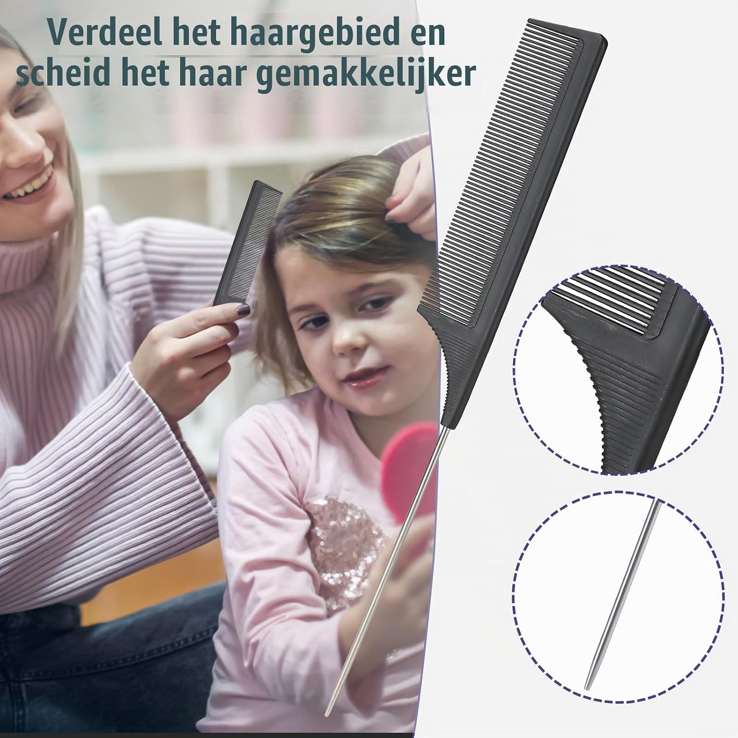 Detalle 2 de LORSEX haarborstelset voor natuurlijk haar met 200 ml sprayfles