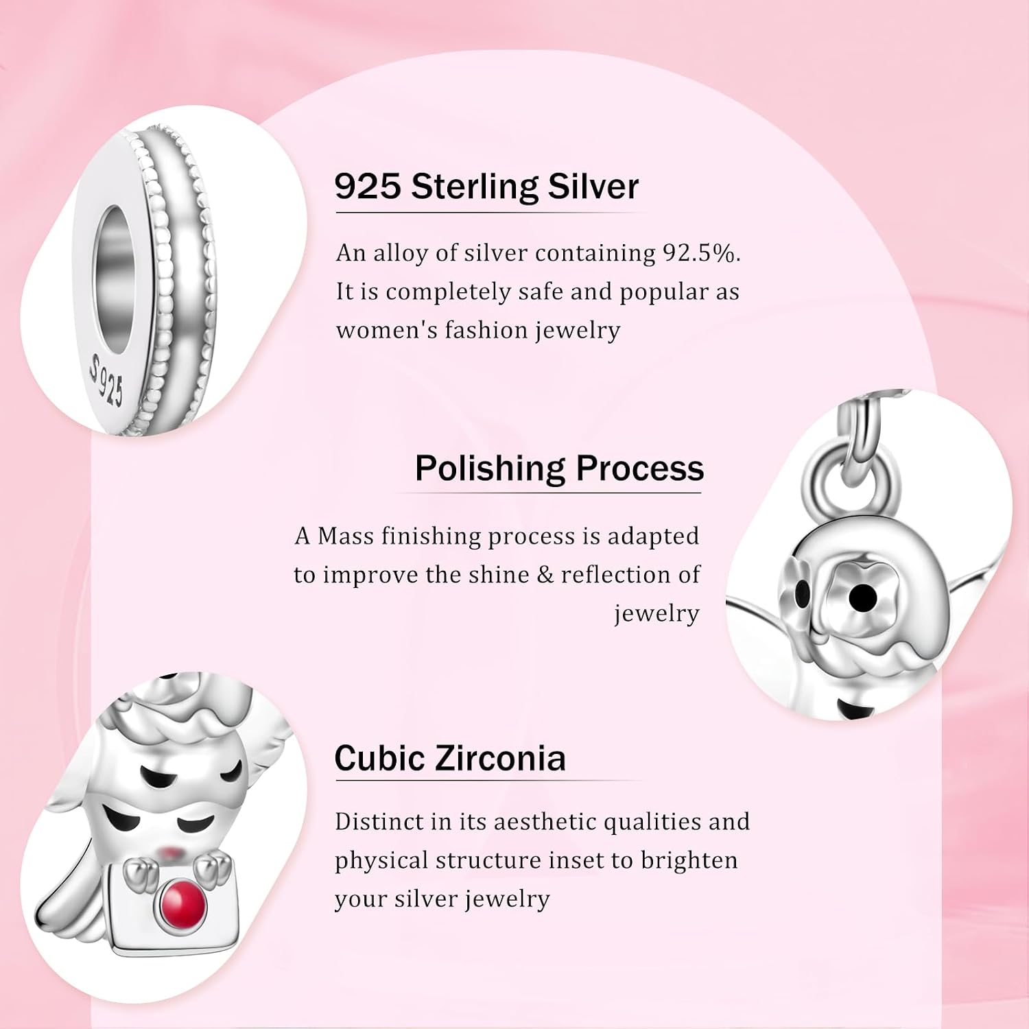 Thumbnail 2 de HAEPIAR Charm aus 925er Sterlingsilber mit Zirkonia – außerirdischer Hund für Armband & Kette