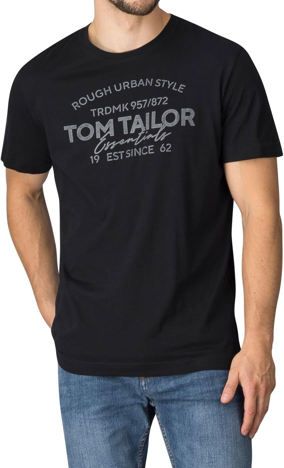 Thumbnail 4 de TOM TAILOR Herren-T-Shirts (Regular Fit) im 4er-Pack aus 100% Baumwolle mit Rundhals-Logoprint
