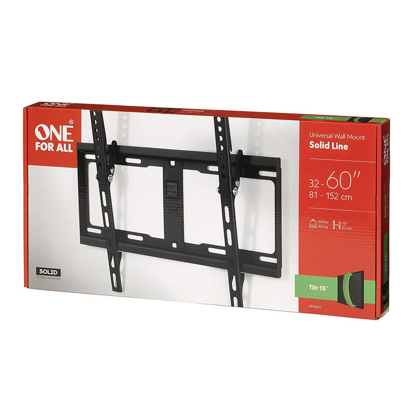 Thumbnail 1 de One For All WM4421: soporte de pared inclinable para TV de 32–60" (VESA 400x400, 100 kg)