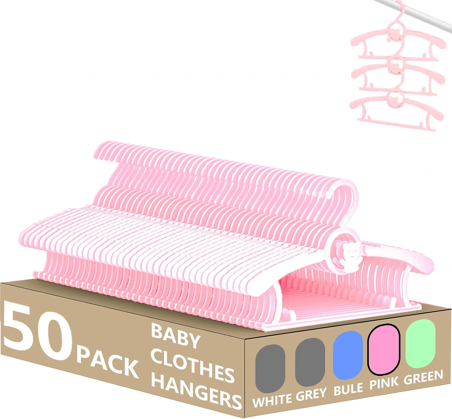 Thumbnail 5 de HGYZE Baby Kleiderbügel verstellbar 29–37 cm
