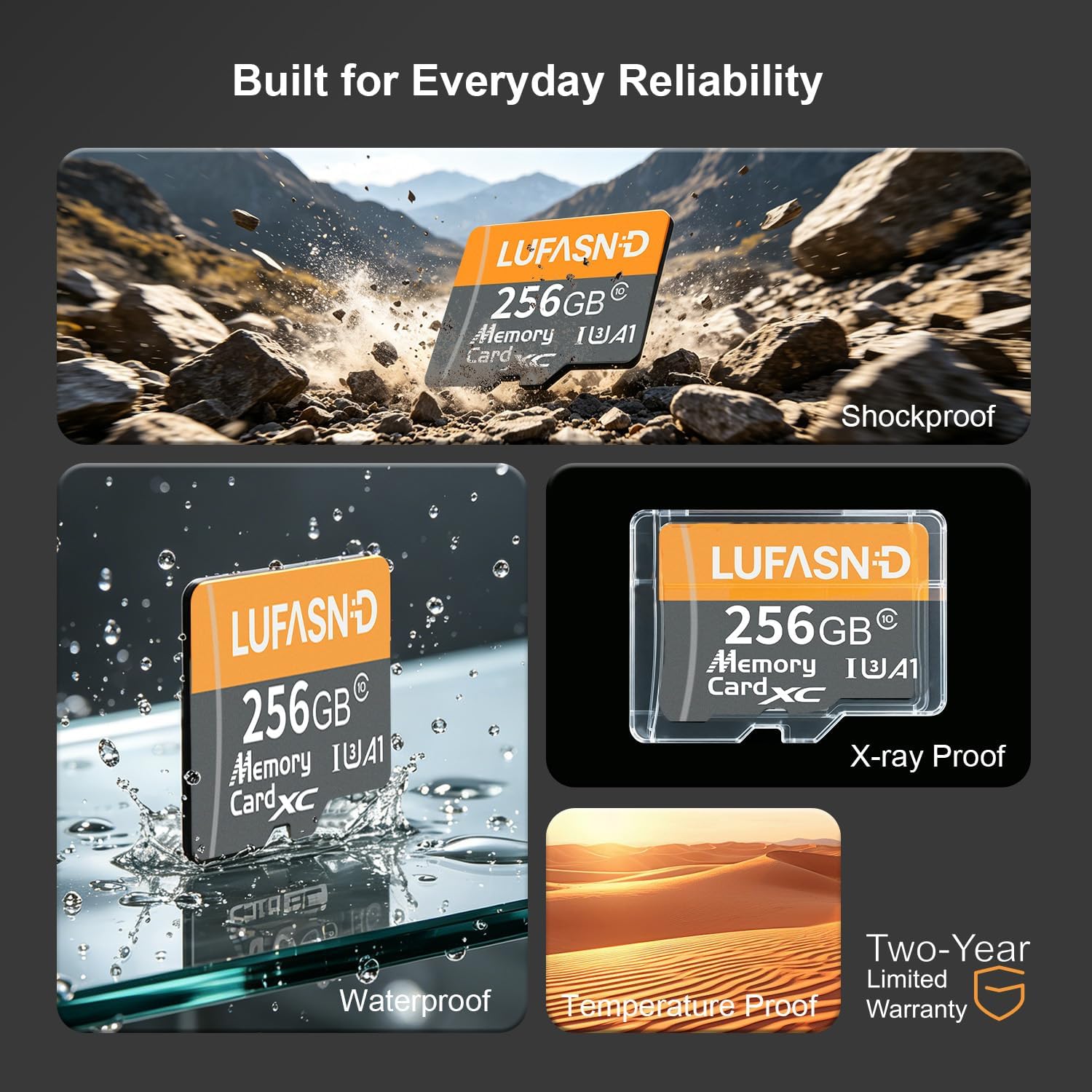 Thumbnail 5 de Lufasnd NS-TF01 256GB microSDXC Card, U3 C10 V30, Up to 100MB/s