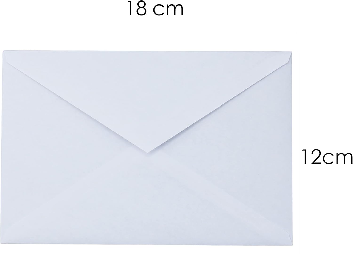 Detalle de ARKRAFT Lot de 50 enveloppes 18 x 12 cm, fermeture à colle, blanc