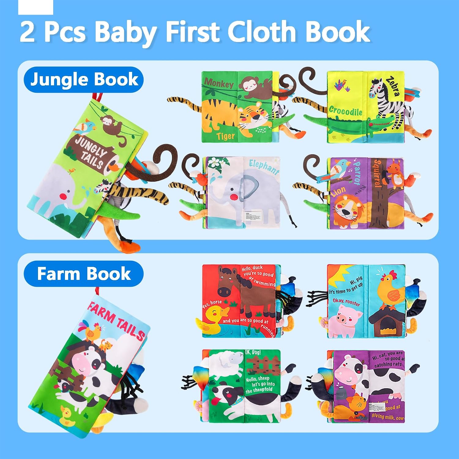 Thumbnail 1 de Baby Stoffbuch von beiens 2er-Set für Babys