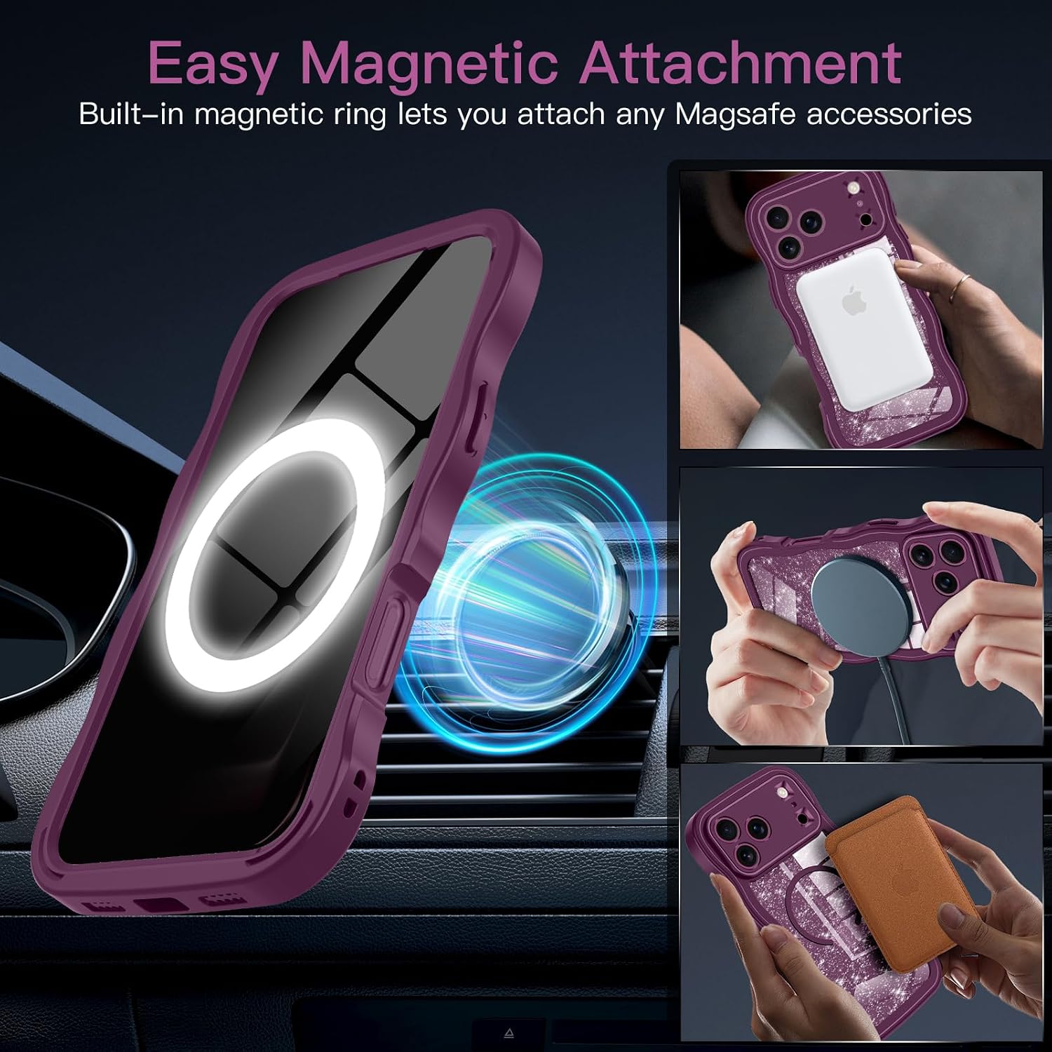 Detalle 2 de Hekodonk HC1045-05 Case for iPhone 17/18 Pro Max, Privacy Screen, MagSafe