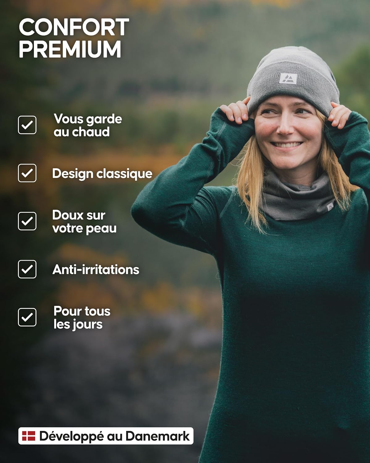 Detalle de Bonnet DANISH ENDURANCE en polyester recyclé ⚙