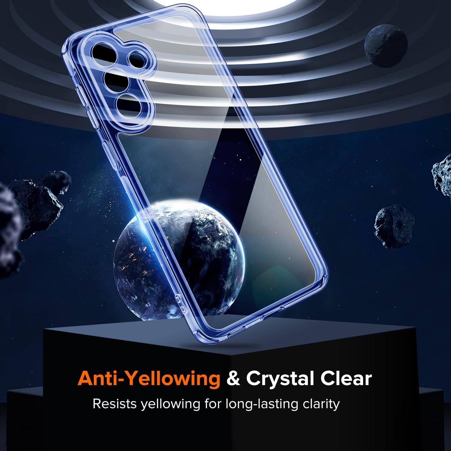 Thumbnail 3 de ivoler 3-in-1 Cover for Samsung Galaxy A57 5G with 2-pack Screen Protector (Military anti-shock) – Transparent Blue