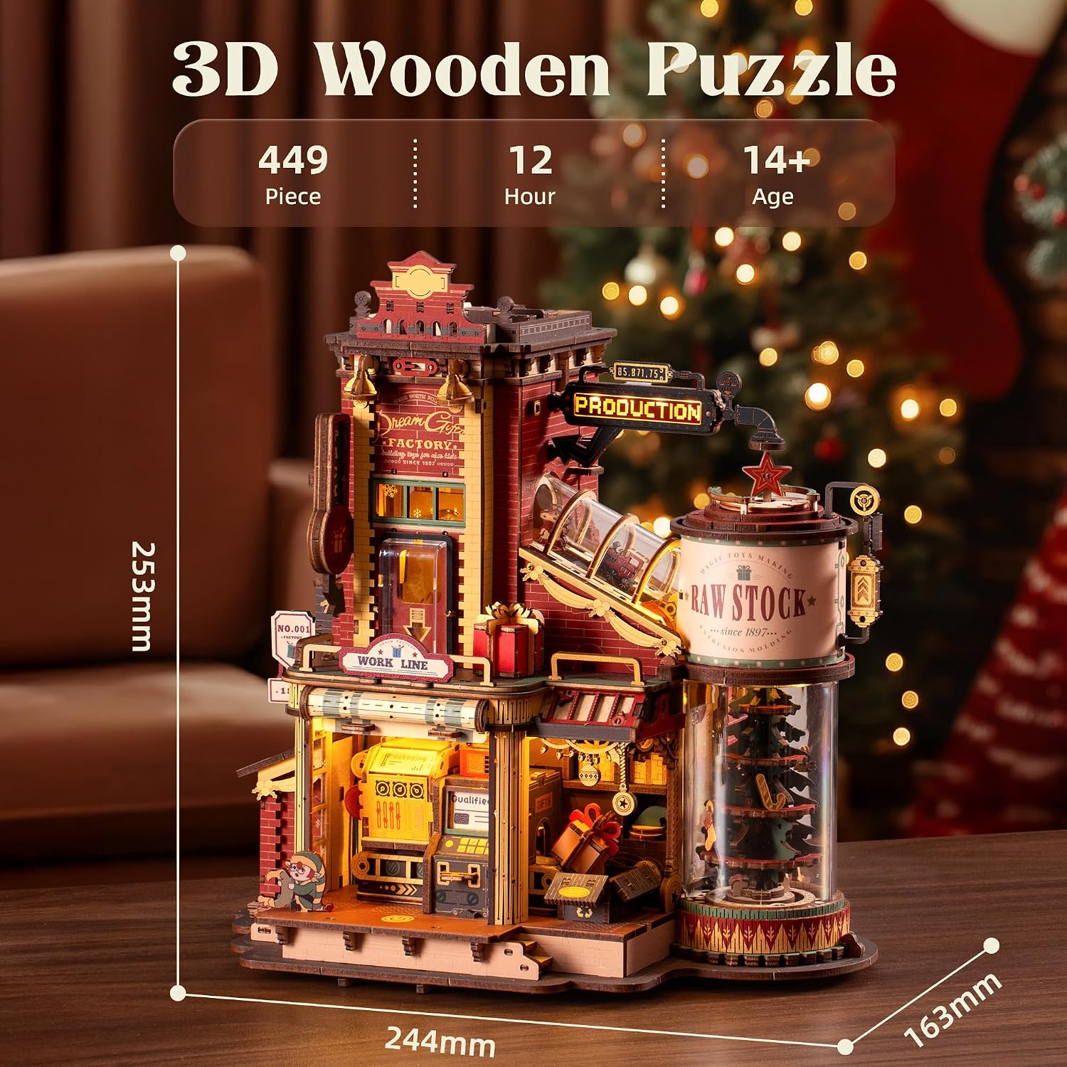 Detalle de Robotime EAB01 3D puzzle kit, 449 pieces