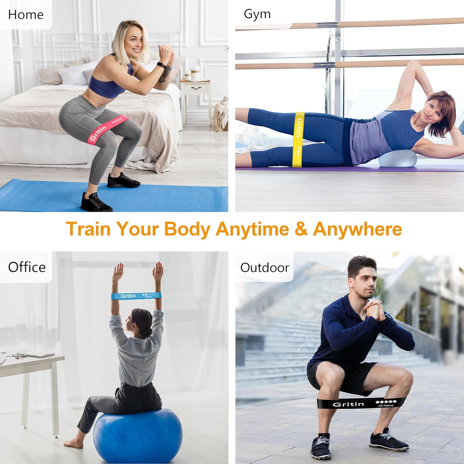 Thumbnail 6 de Gritin Resistance Bands Set of 5, Multi‑level 🏋