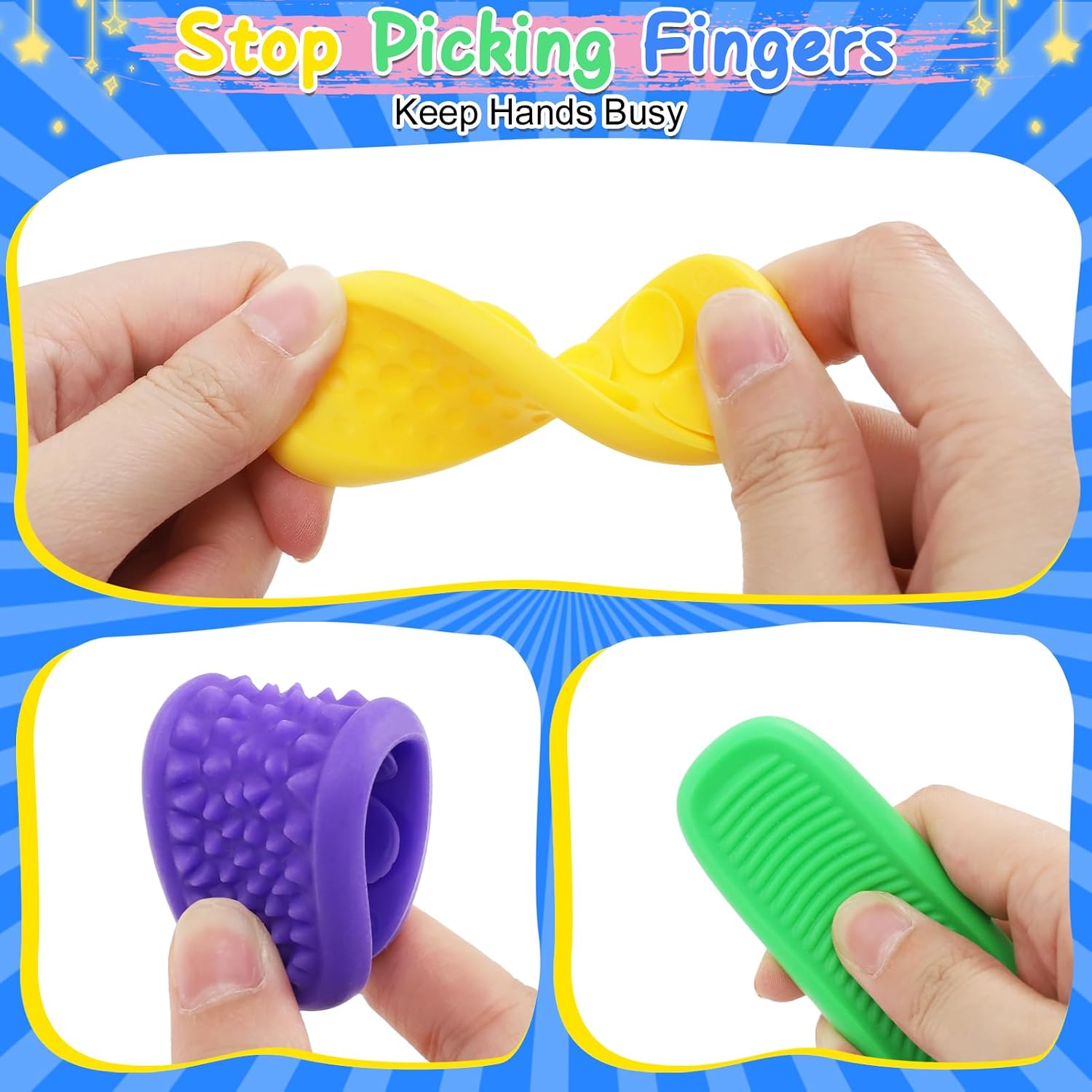 Detalle 1 de Fidget Toys Finger 8 Stück Sensorische Steine