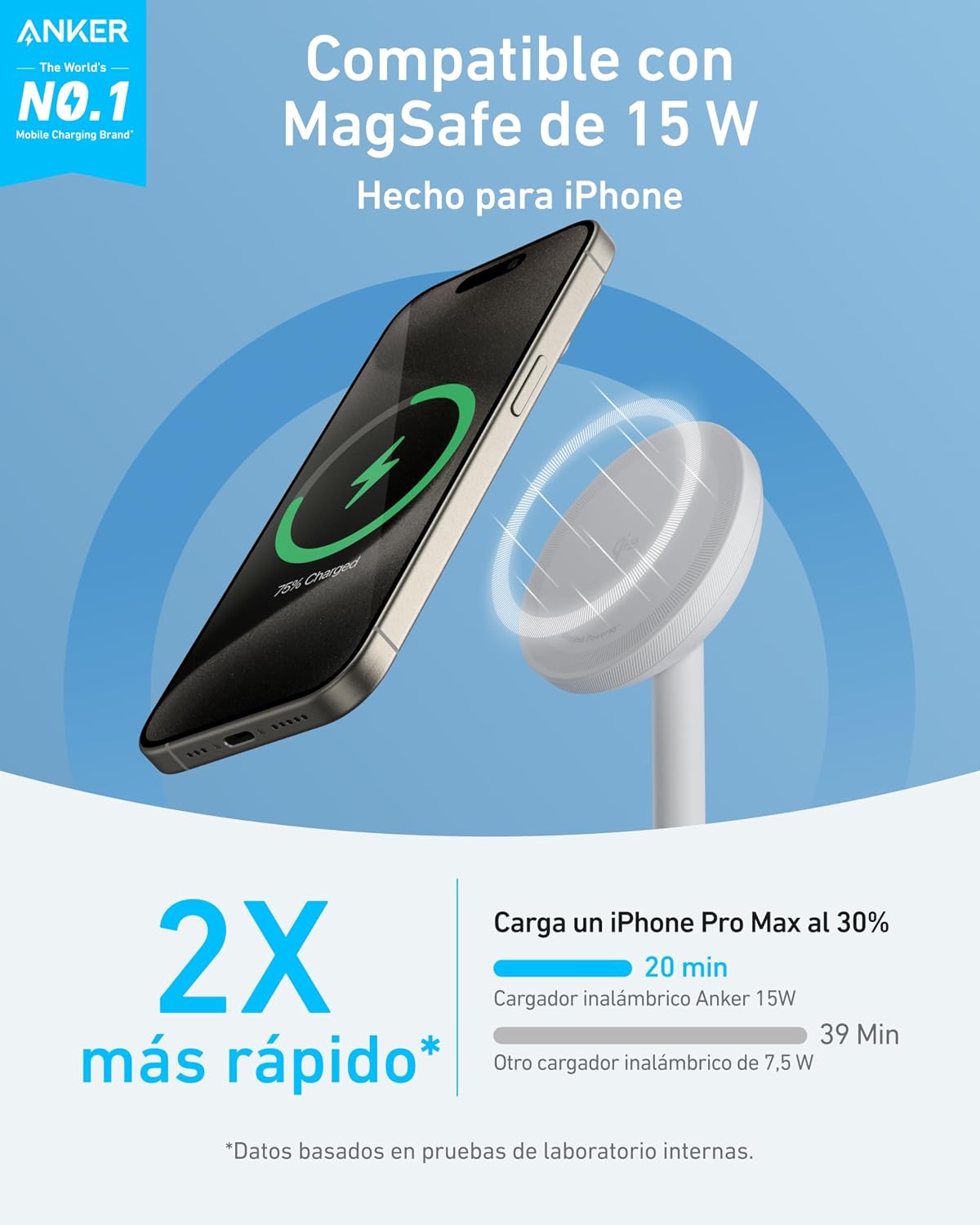 Thumbnail 2 de Anker MagGo Estación de Carga Inalámbrica 15 W
