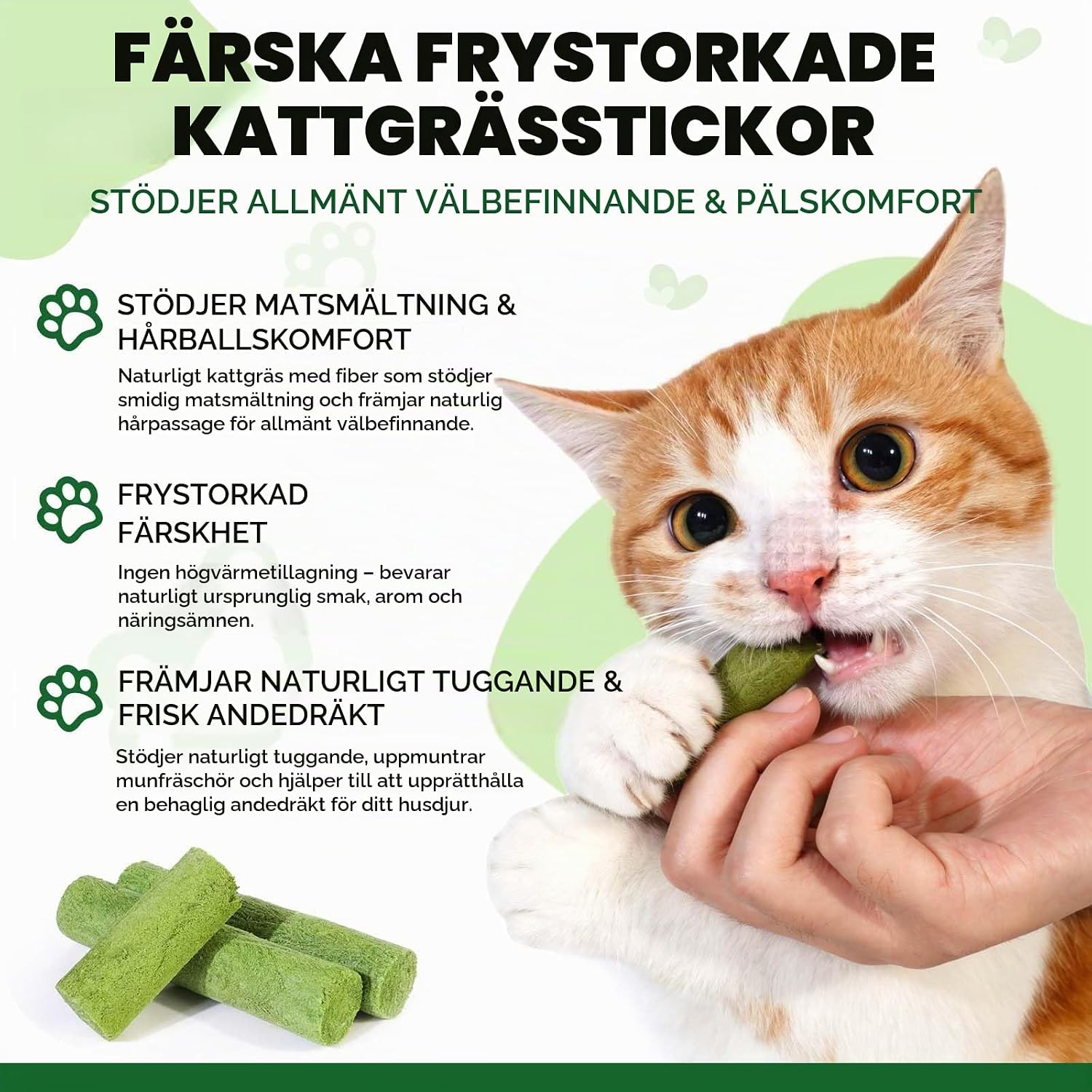 Detalle de YijiaXingzhou frystorkade kattgräspinnar, 60 g med kyckling och äggula