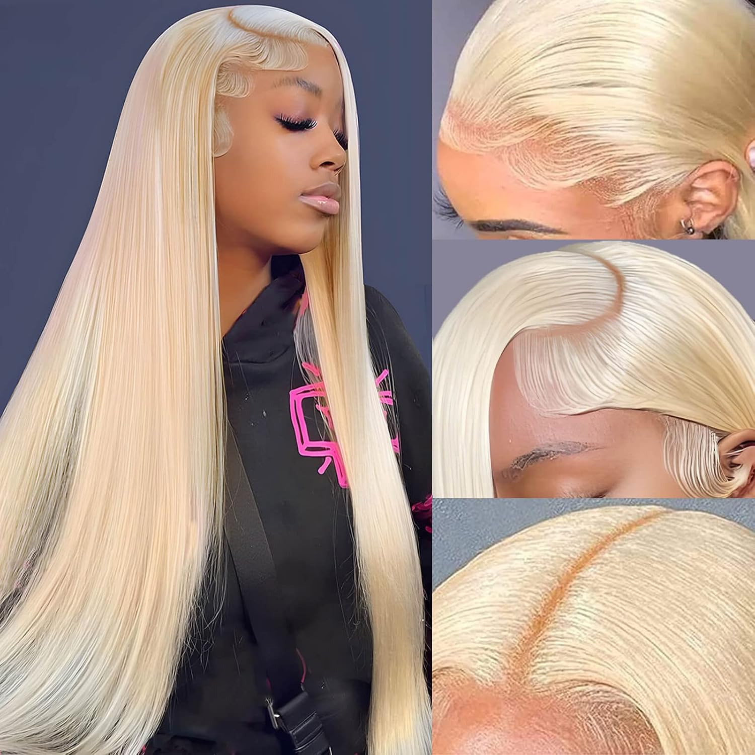 Thumbnail 6 de MYDIVA 613 Deep Wave Lace Front Wig (13x6) – 30 inch Blonde Human Hair, 180% Density