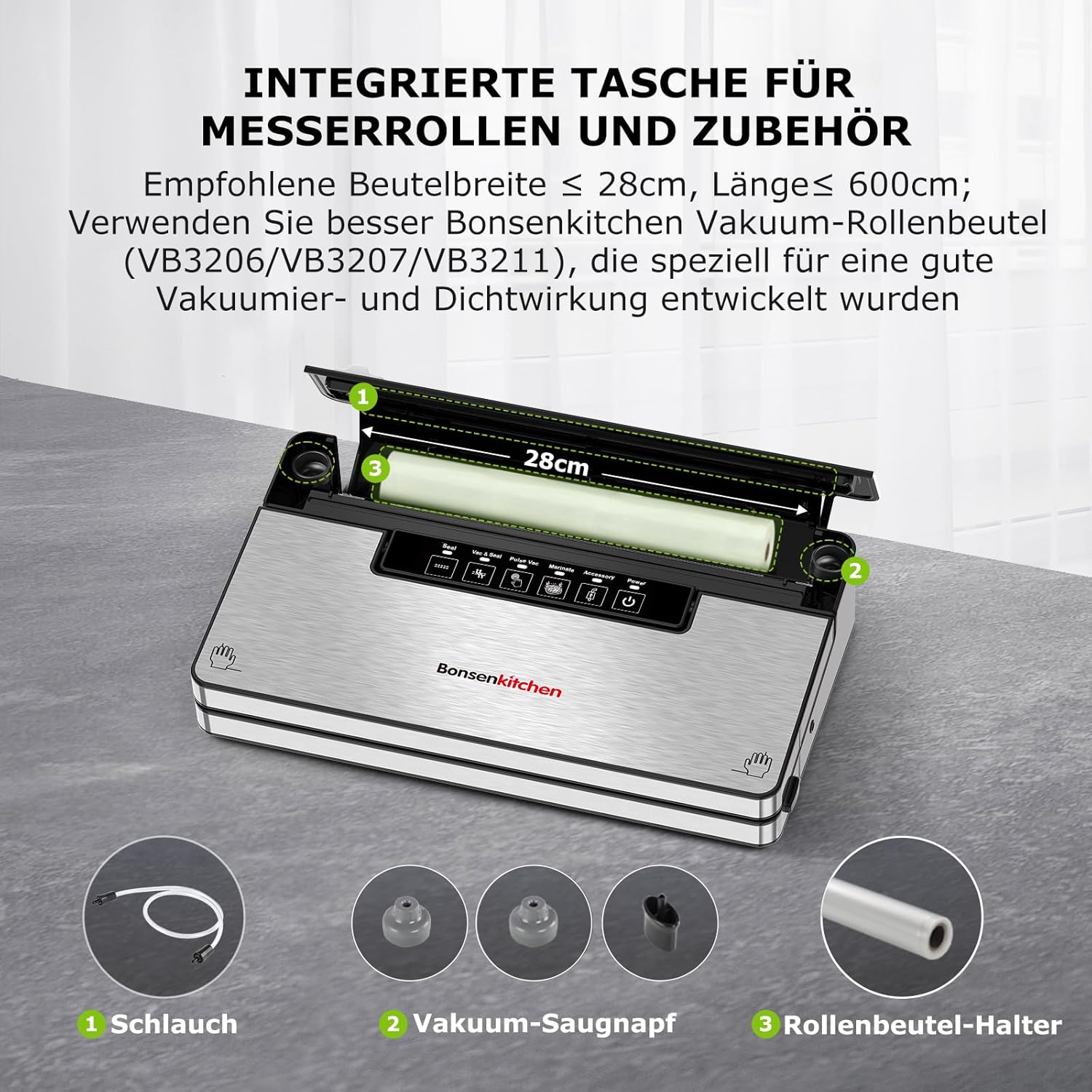 Thumbnail 6 de Bonsenkitchen Vakuumierer Stark 8 L/Min