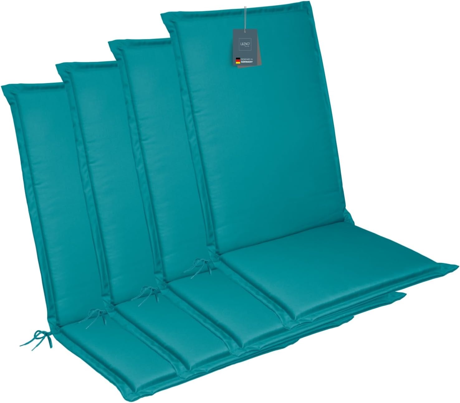 Thumbnail 6 de LILENO HOME Gartenstuhl Auflagen 4er Set Hochlehner Grau