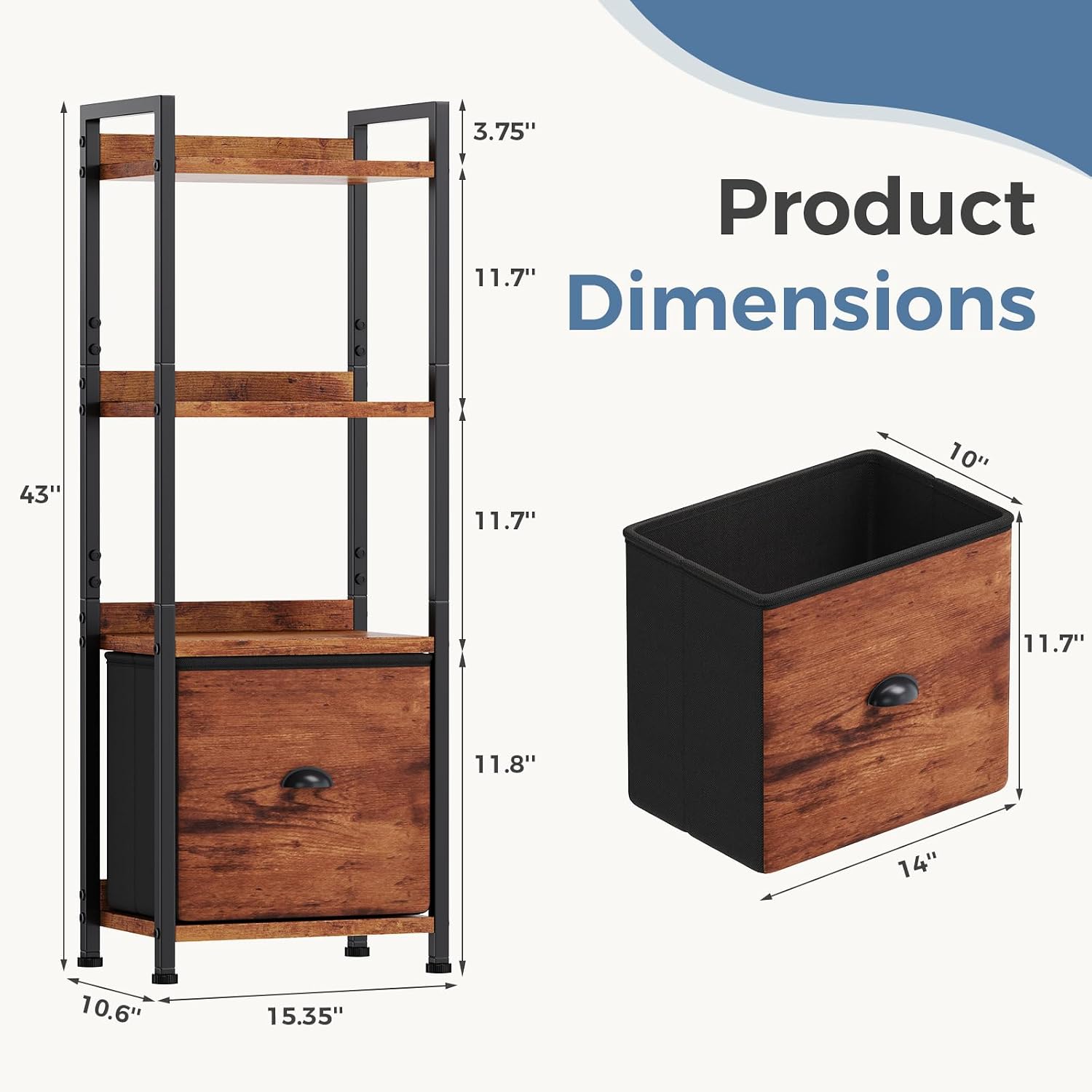Detalle de DUMOS Bookshelf, 4-Tier